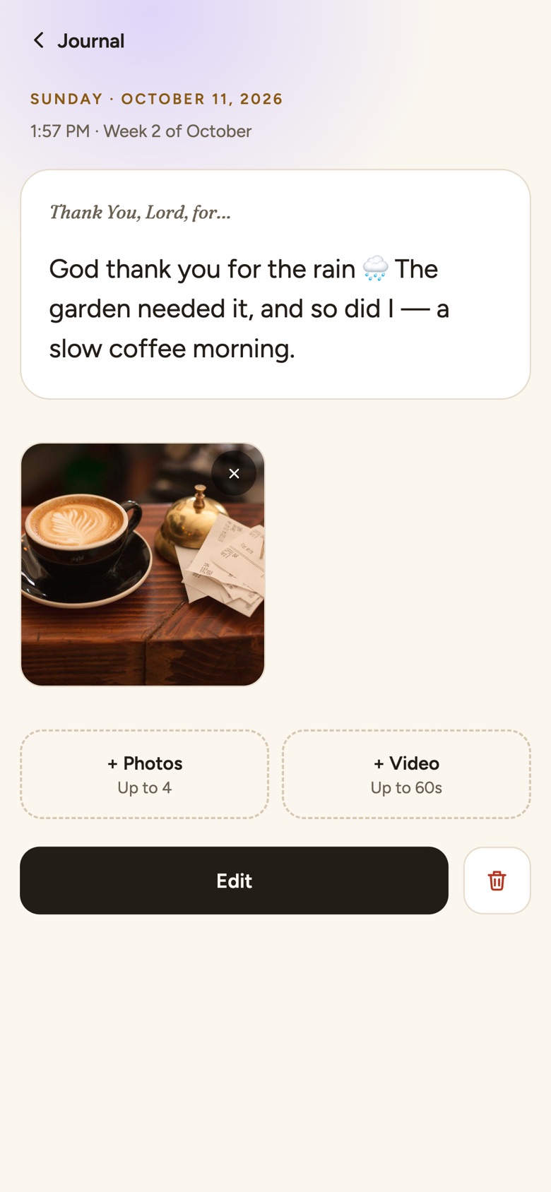 A thank-you: add photos to remember it by
